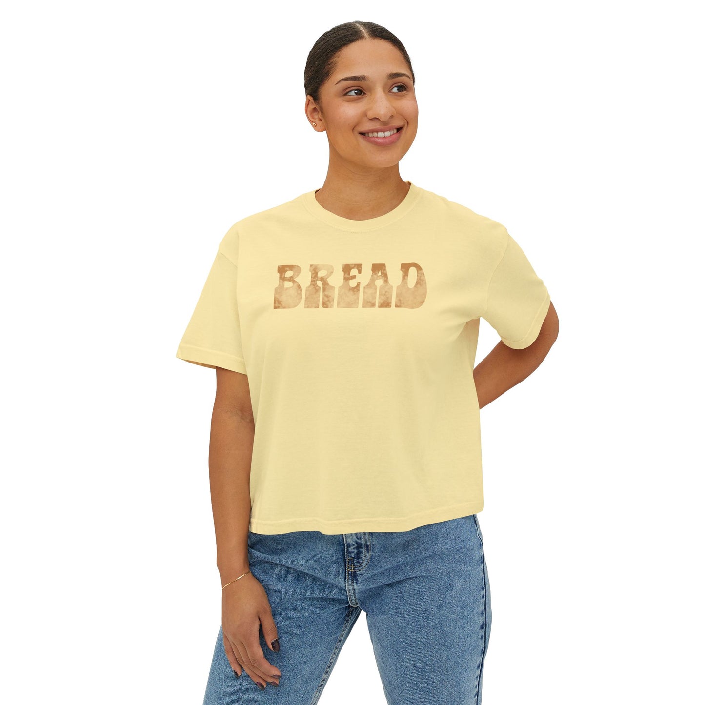 Women's Boxy Tee - Vintage Bread Graphic T-Shirt