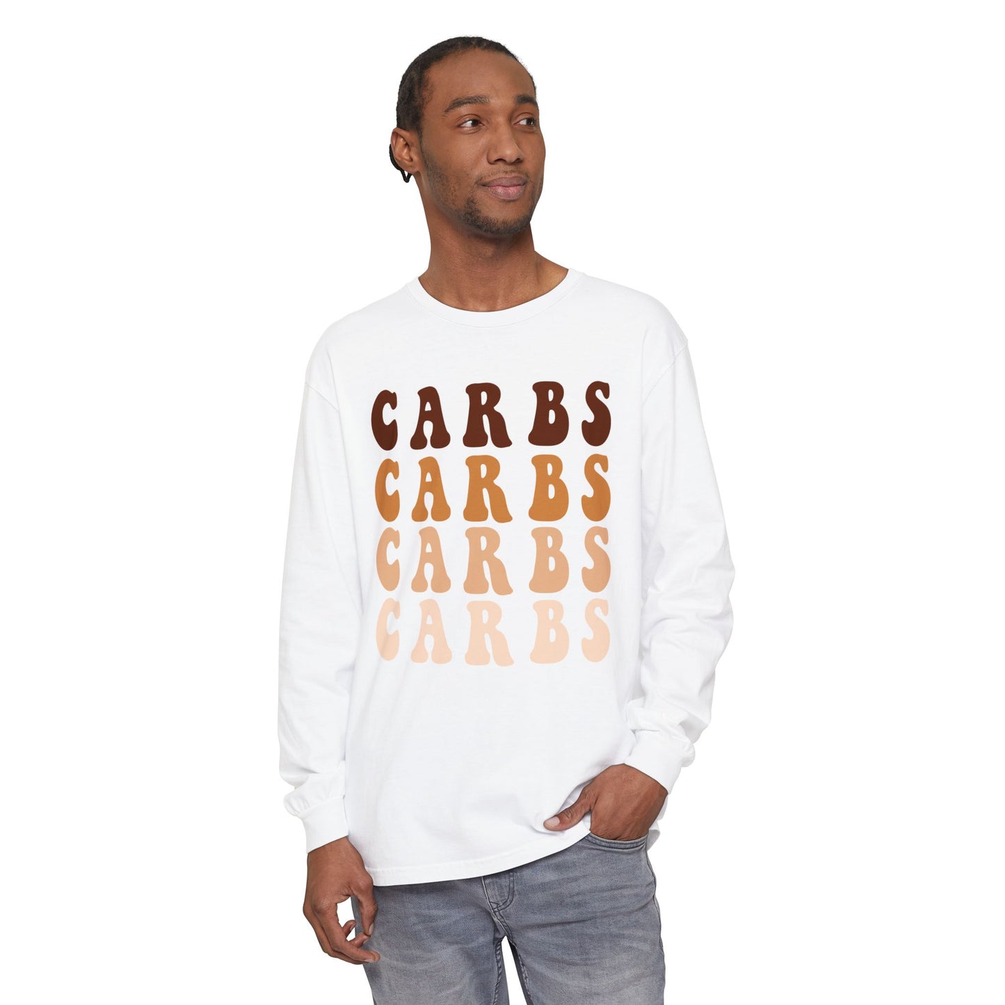 CARBS Unisex Garment-dyed Long Sleeve T-Shirt