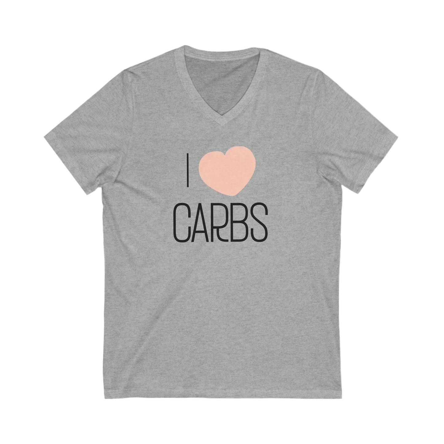 I Love Carbs Unisex V-Neck Tee